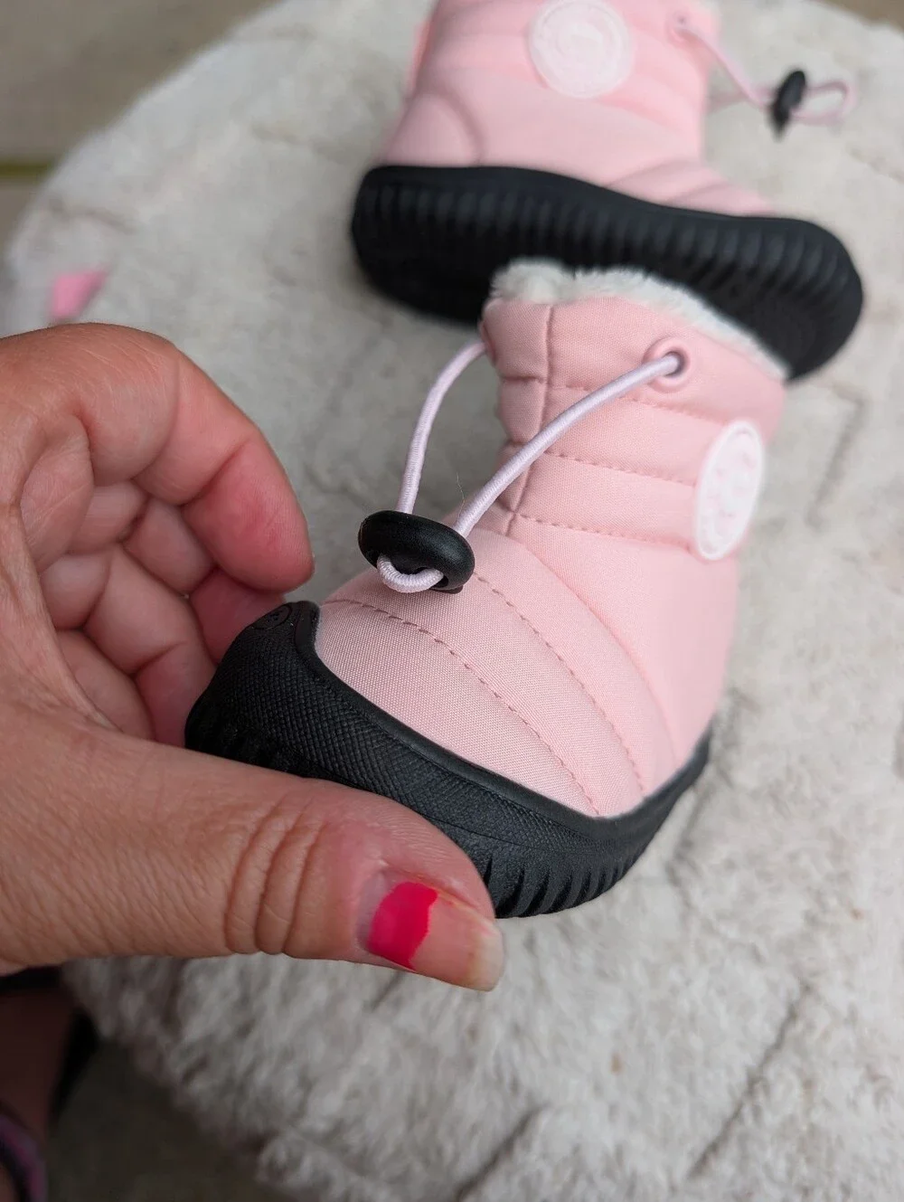 Baby Girl Pink NWOT Snow Winter Booties Fir Lined Size 4